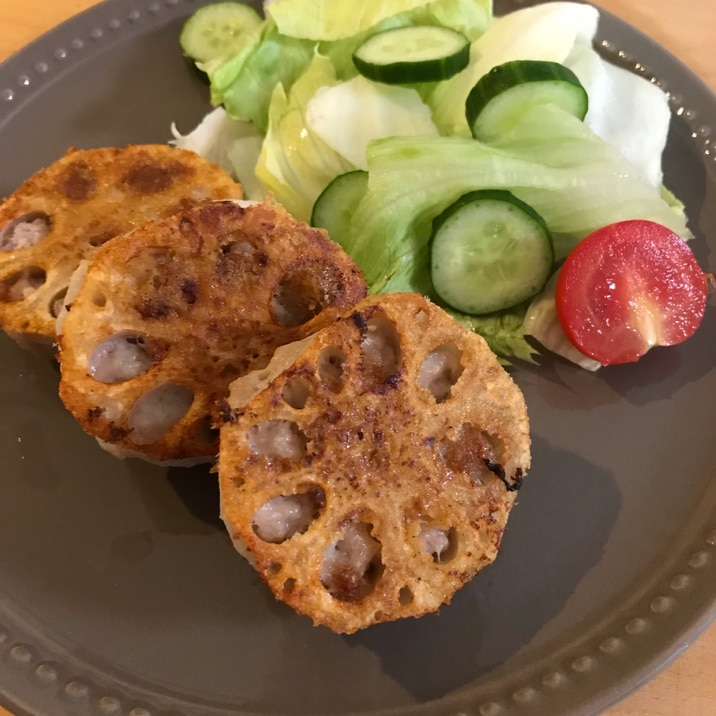 業スの冷凍食材で♪簡単♪ 蓮根の挟み焼き